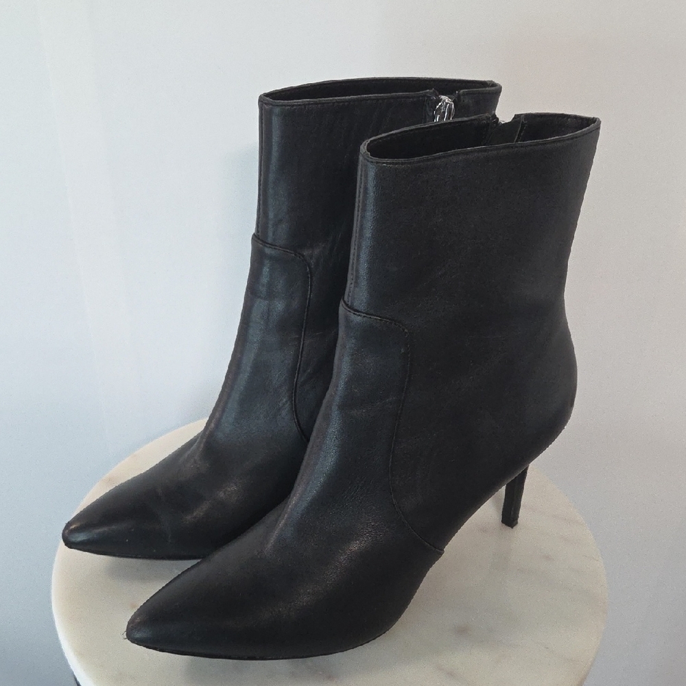 Calvin Klein Black Heeled Boots Size 8.5